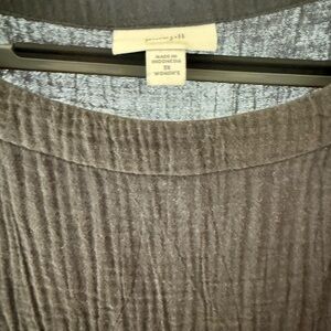 Gray Textured Top by Pure Jill
